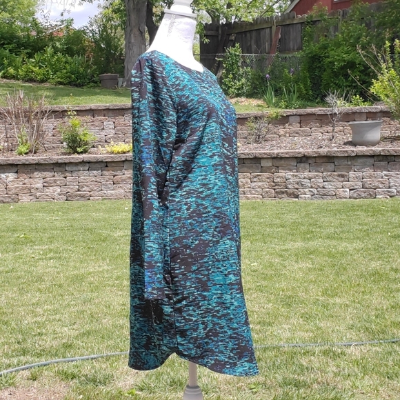 🌟 3 for $15 Deal! 🌟Gap blue teal green black long sleeve dress M - Picture 3 of 8